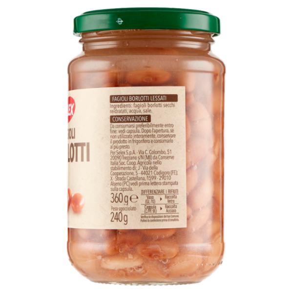Selex Fagioli Borlotti Lessati 360 g