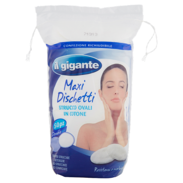 IL GIGANTE Maxi Dischetti Strucco Ovali in Cotone 50 pz