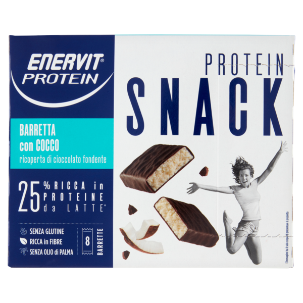 Enervit Protein Protein Snack Barretta con Cocco 8 x 27 g