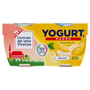 Centrale Del Latte Vicenza Yogurt Magro Frutta Frullata Banana 2 x 125 g