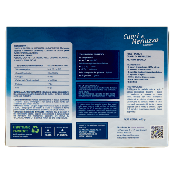 Buon Vento Cuori di Merluzzo Sudafricano 400 g