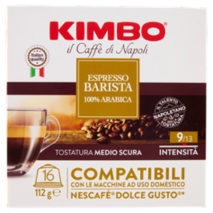 Kimbo Espresso Barista 100% Arabica Capsule Compatibili Con Le Macchine Nescafè Dolce Gusto* 16 x 7g