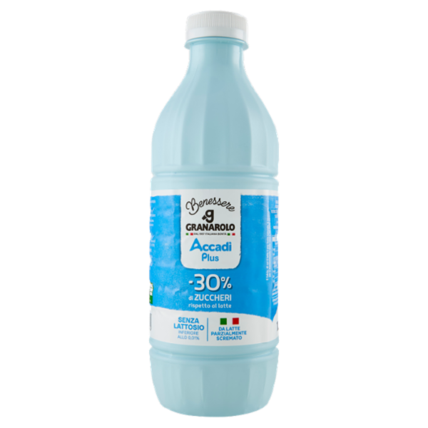 Granarolo Benessere Accadì Plus -30% di Zuccheri Senza Lattosio da Latte Parzialmente Scremato 1 L