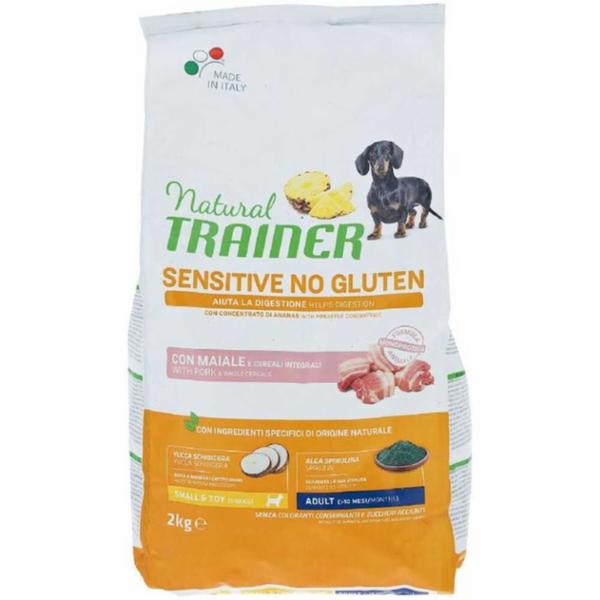 Trainer Croccantini Natural Mini Sensitive Monoproteico al maiale 2kg