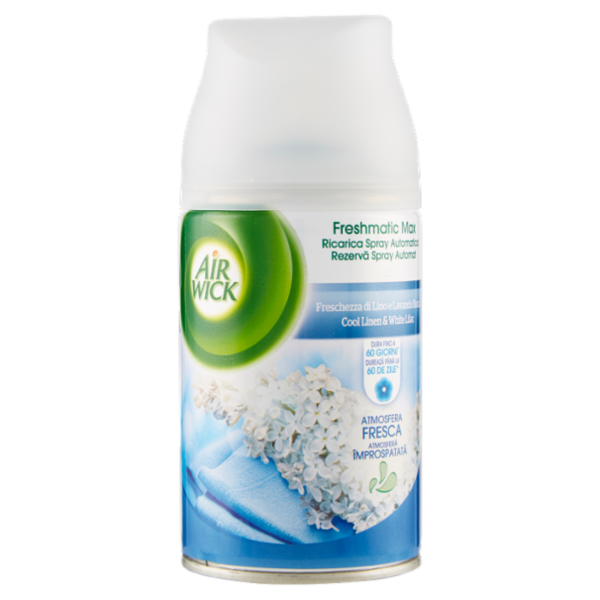 Air Wick Freshmatic Freschezza Lino e Lavanda Spray Automatico per Ambienti Ricarica 250 ml