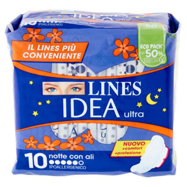 Lines Idea ultra notte con ali 10 pz