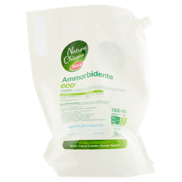 Selex Natura Chiama Ammorbidente Eco Fiori Bianchi 60 Lavaggi 1,5 L