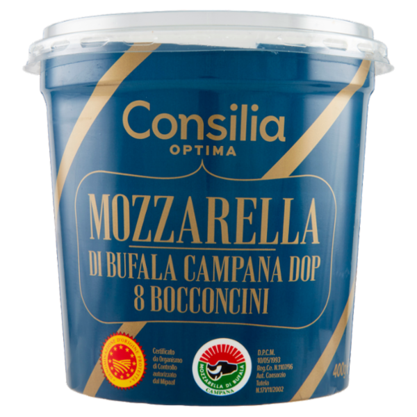Consilia Optima Bocconcini di Mozzarella di Bufala Campana D.O.P. 400 g