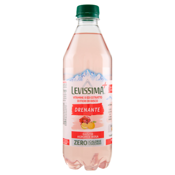 LEVISSIMA⁺ Drenante, Acqua al gusto di Agrumi e Rosa 50 cl