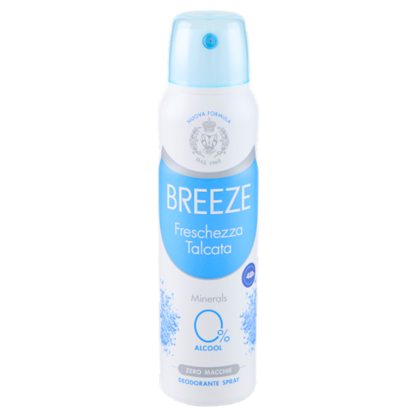 Breeze Freschezza Talcata Minerals 0% Alcool Deodorante Spray 150 mL
