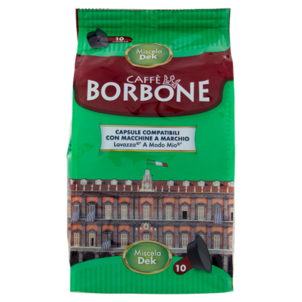 Caffè Borbone Miscela Dek Capsule Compatibili Lavazza* A modo Mio* 10 x 7,2 g