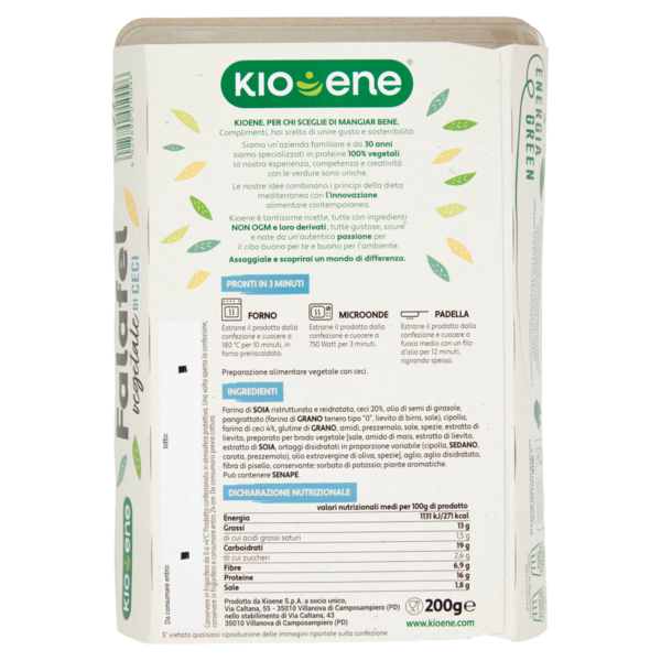 Kioene Falafel vegetale di Ceci 200 g