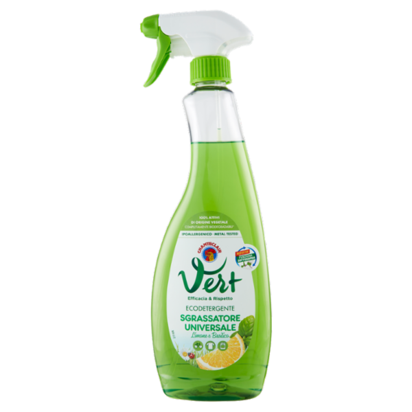 Vert di Chanteclair Ecodetergente Sgrassatore Universale Limone e Basilico 600 ml