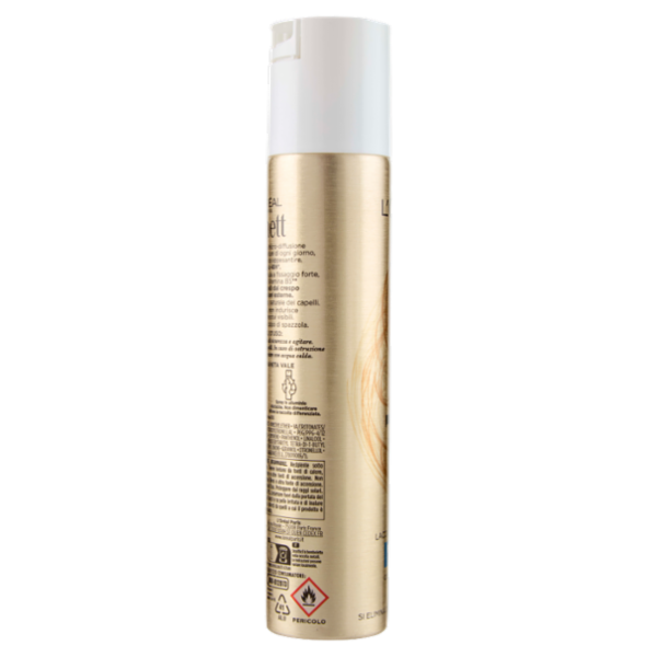 L'Oreal Paris Elnett Lacca fissaggio forte, fissa le acconciature, non appesantisce, 200 ml