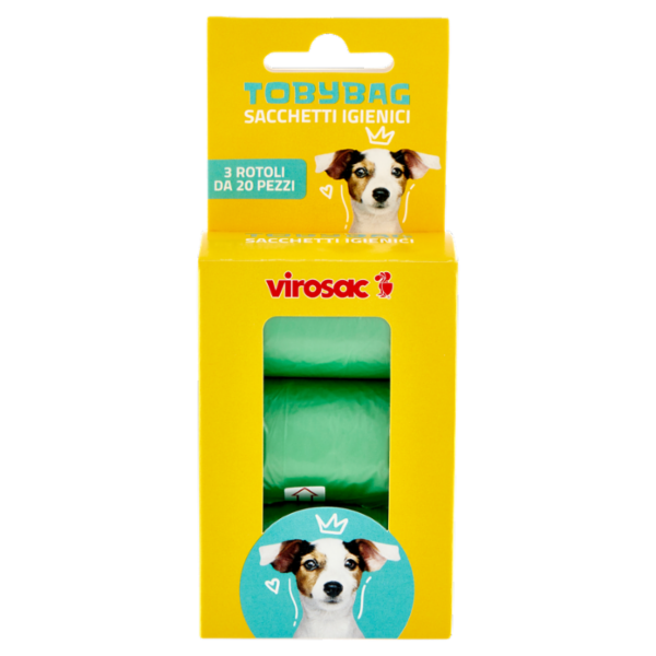 virosac Tobybag Sacchetti Igienici Rotoli 3 x 20 pz