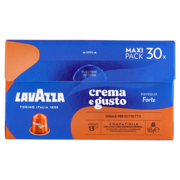 Lavazza crema e gusto Forte Compatibile Nespresso Original 30 Capsule 165 g