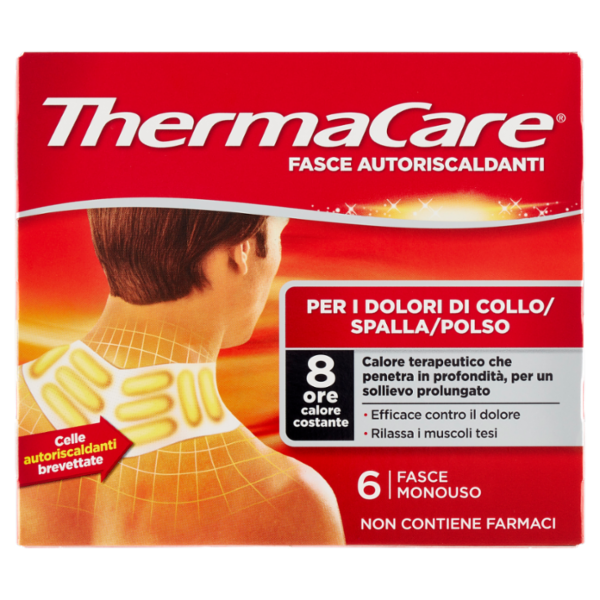 ThermaCare Fasce Autoriscaldanti per i Dolori di Collo/Spalla/Polso 6 pz