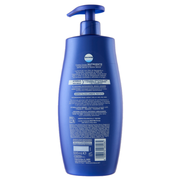 Leocrema Crema Corpo Nutriente Olio di Mandorle e Pantenolo 500 ml