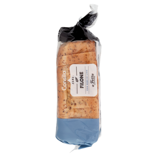 Consilia Pane Filone con Semi di Lino a Fette 500 g