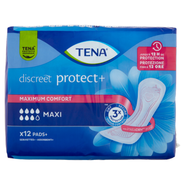 Tena discreet protect+ Maxi Assorbenti 12 pz