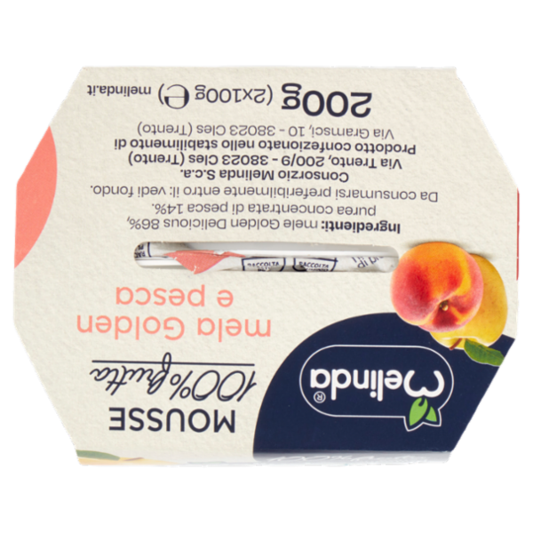 Melinda Mousse mela Golden e pesca 2 x 100 g