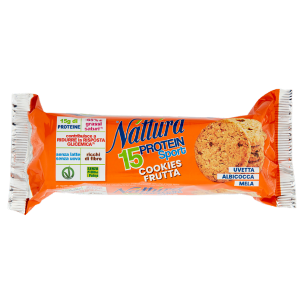 Náttúra 15 Protein Sport Cookies Frutta Uvetta Albicocca Mela 200 g