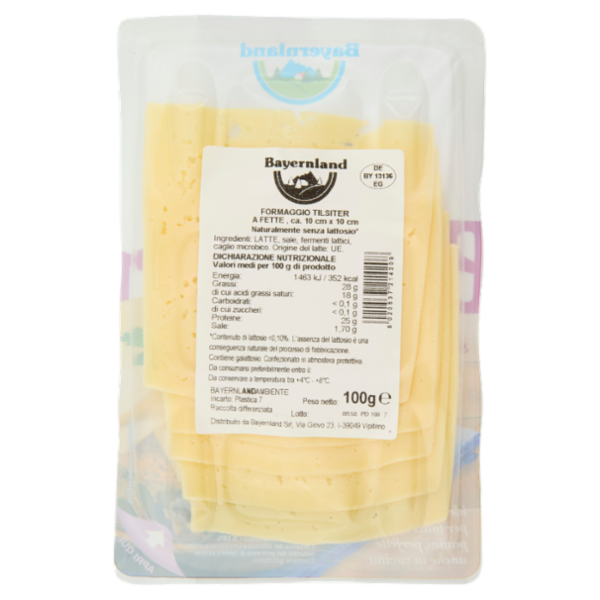Bayernland Tilsiter a fette senza lattosio 100 g