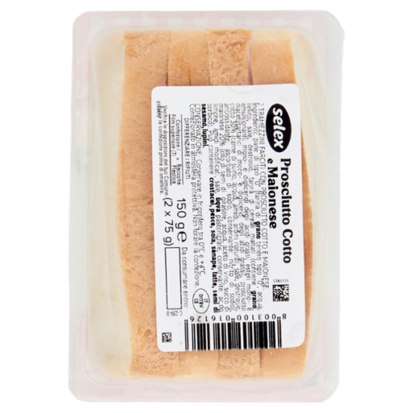 Selex Tramezzini Farciti Prosciutto Cotto e Maionese 2x75 g