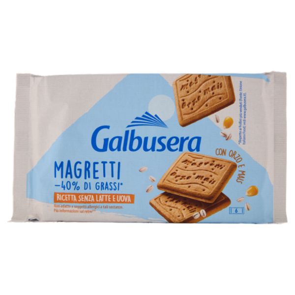 Galbusera Magretti -40% di Grassi* con Orzo e Mais 6 x 58,3 g