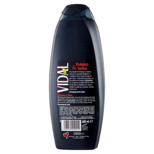 Vidal Energy & Sport Bagnodoccia Ginseng e Guaranà 600 ml