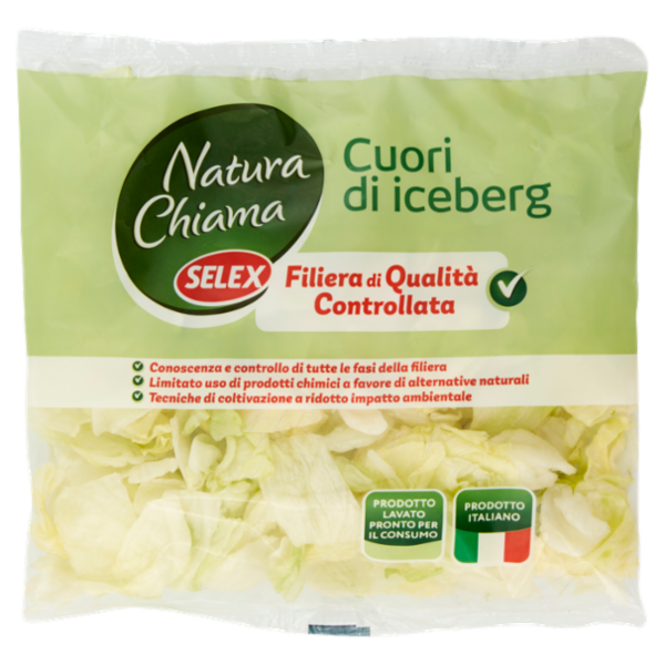Selex Natura Chiama Cuori di Iceberg Lavati e Pronti per il Consumo 250 g