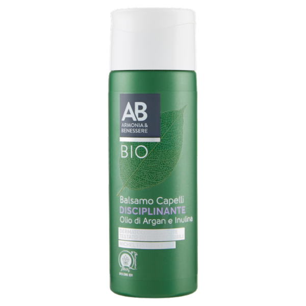 Armonia & Benessere Balsamo per Capelli Disciplinante Bio con Olio di Argan ed Inulina 200 ml