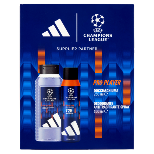 adidas Xmas25 Maschile Deo Antitraspirante 150 ml + Shower Gel 250 ml UEFA 12