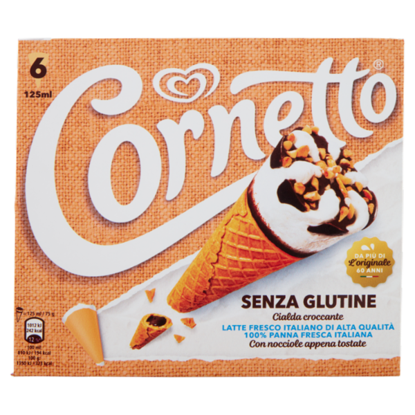 Cornetto Algida Senza Glutine 6 Gelati 450 g