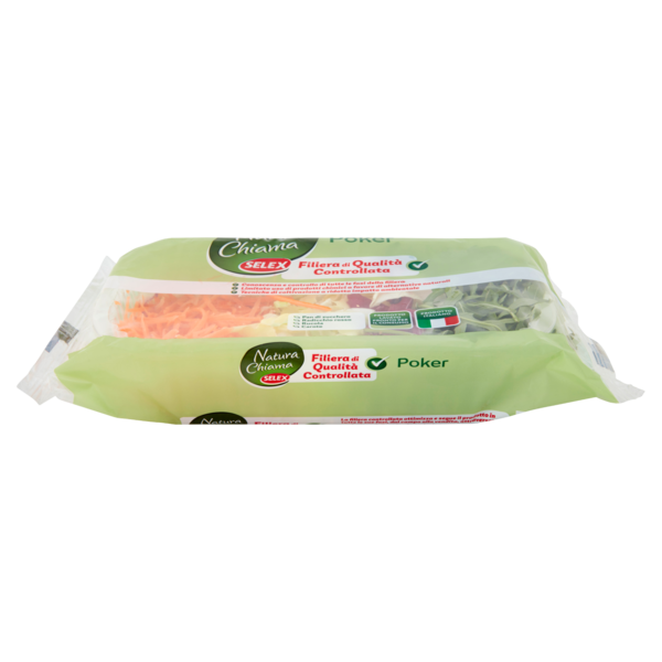 Selex Natura Chiama Poker di Insalate e Carote Lavate e Pronte per il Consumo 200 g