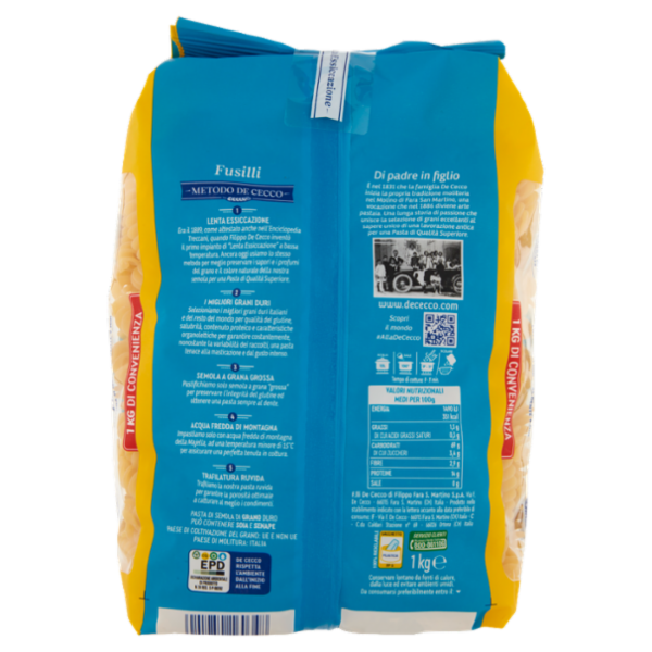 De Cecco Fusilli n°34 1 kg