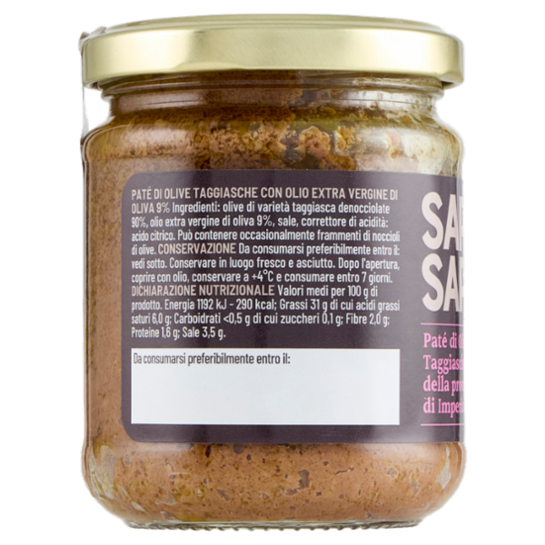 Selex Saper di Sapori Paté di Olive Taggiasche 180 g