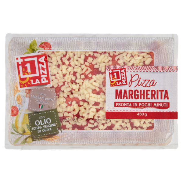 La Pizza+1 Pizza Margherita con Olio Extra Vergine di Oliva 450 g