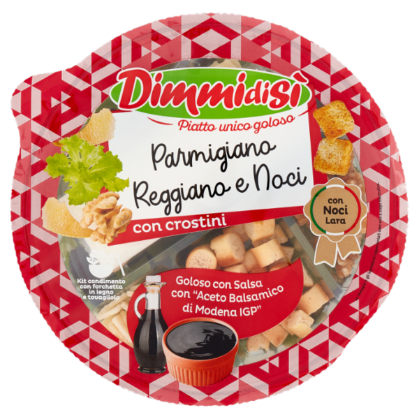 DimmidiSì Piatto unico goloso Parmigiano Reggiano e Noci con crostini 130 g