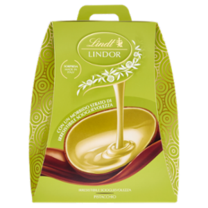 Lindt Lindor Uova Di Cioccolato Pasqua Cioccolato e Pistacchio Doppio Strato 360 g