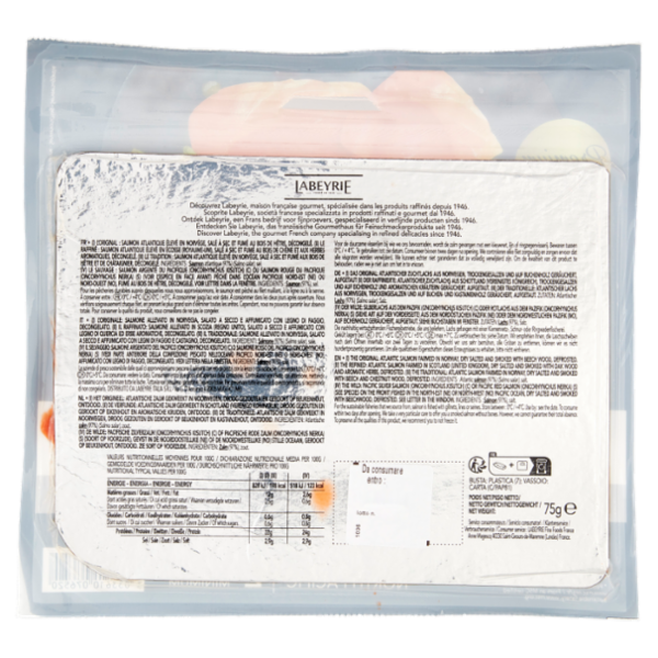Labeyrie il Selvaggio Salmone Affumicato MSC, gusto Naturale 75 g