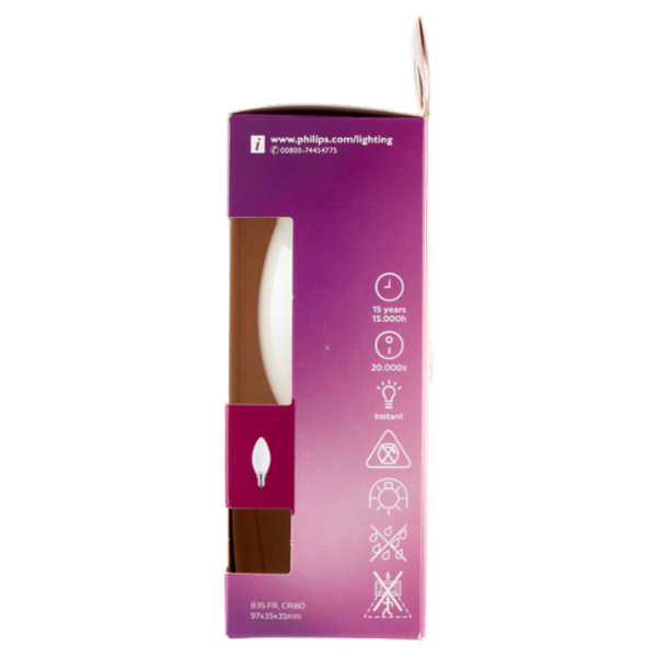 Philips Led candela vetro 25W E14 2700K