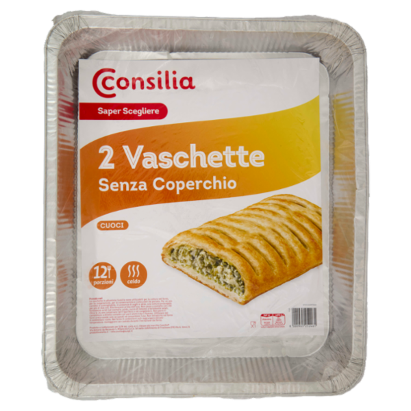 Consilia Saper Scegliere Vaschette Senza Coperchio 12 porzioni 2 pz