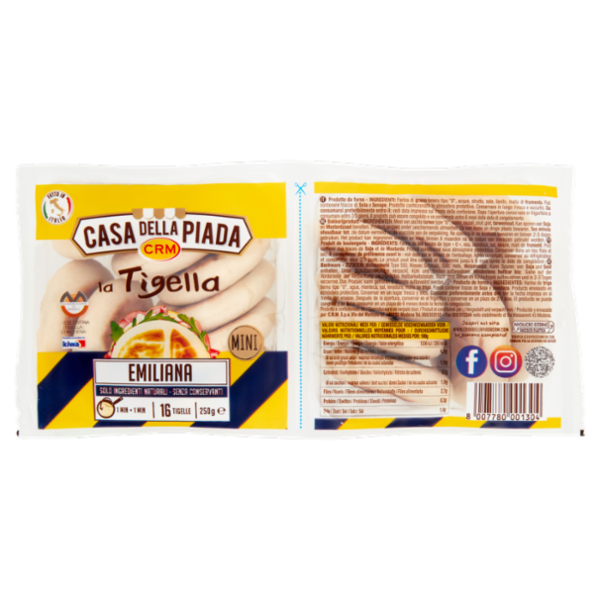Casa della Piada la Tigella 16 Tigelle 250 g