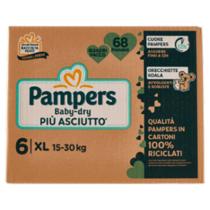 Pampers Baby-dry 6 XL 68 Pz