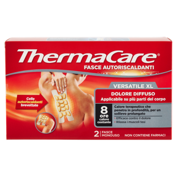 ThermaCare Fasce Autoriscaldanti Versatile XL Dolore Diffuso 2 pz