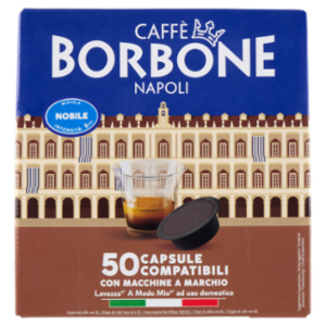 Caffè Borbone Miscela Nobile Capsule Compatibili Lavazza* A Modo Mio* Ad Uso Domestico 50 x 7,2 g