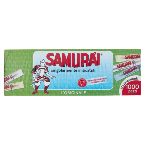 Samurài l'Originale stuzzicadenti singolarmente imbustati 1000 pz