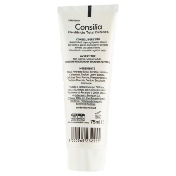Consilia Dentifricio Total Defence 75 ml