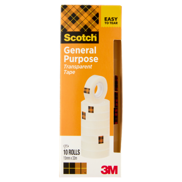 Scotch® Torre nastri adesivi trasparenti 508 15mm x33m 10 pz